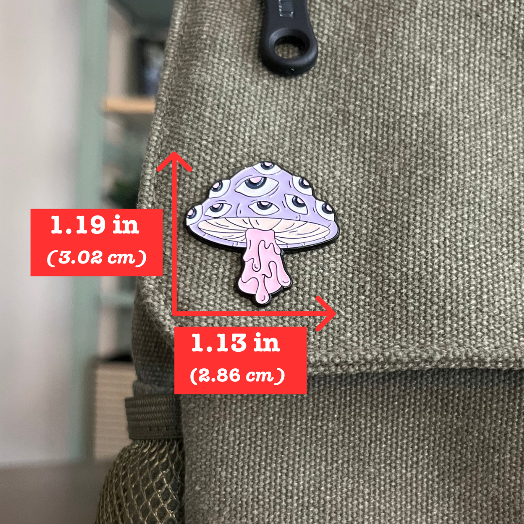 Mushroom Gaze Pin