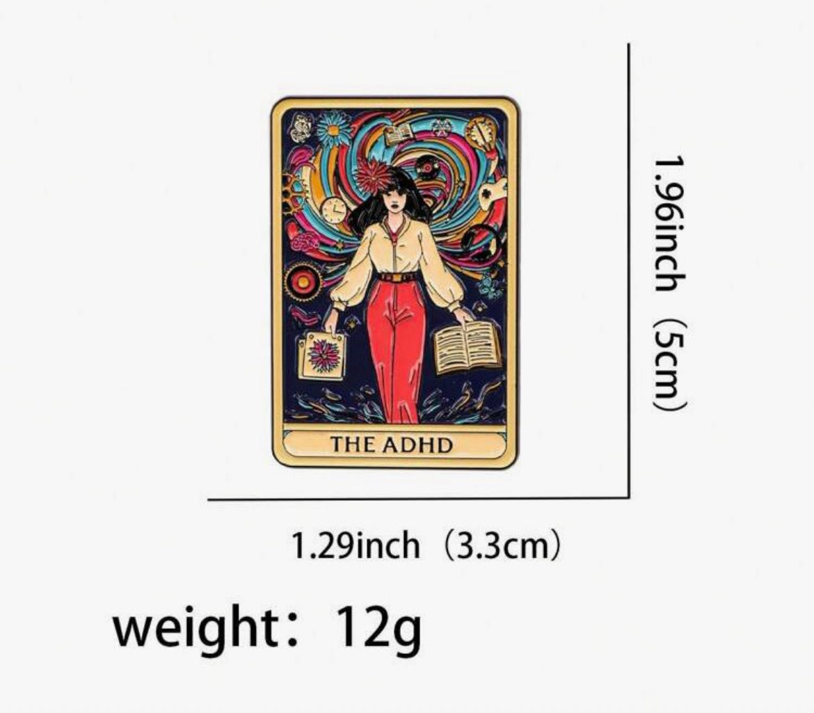 The ADHD - Tarot Card Enamel Pin