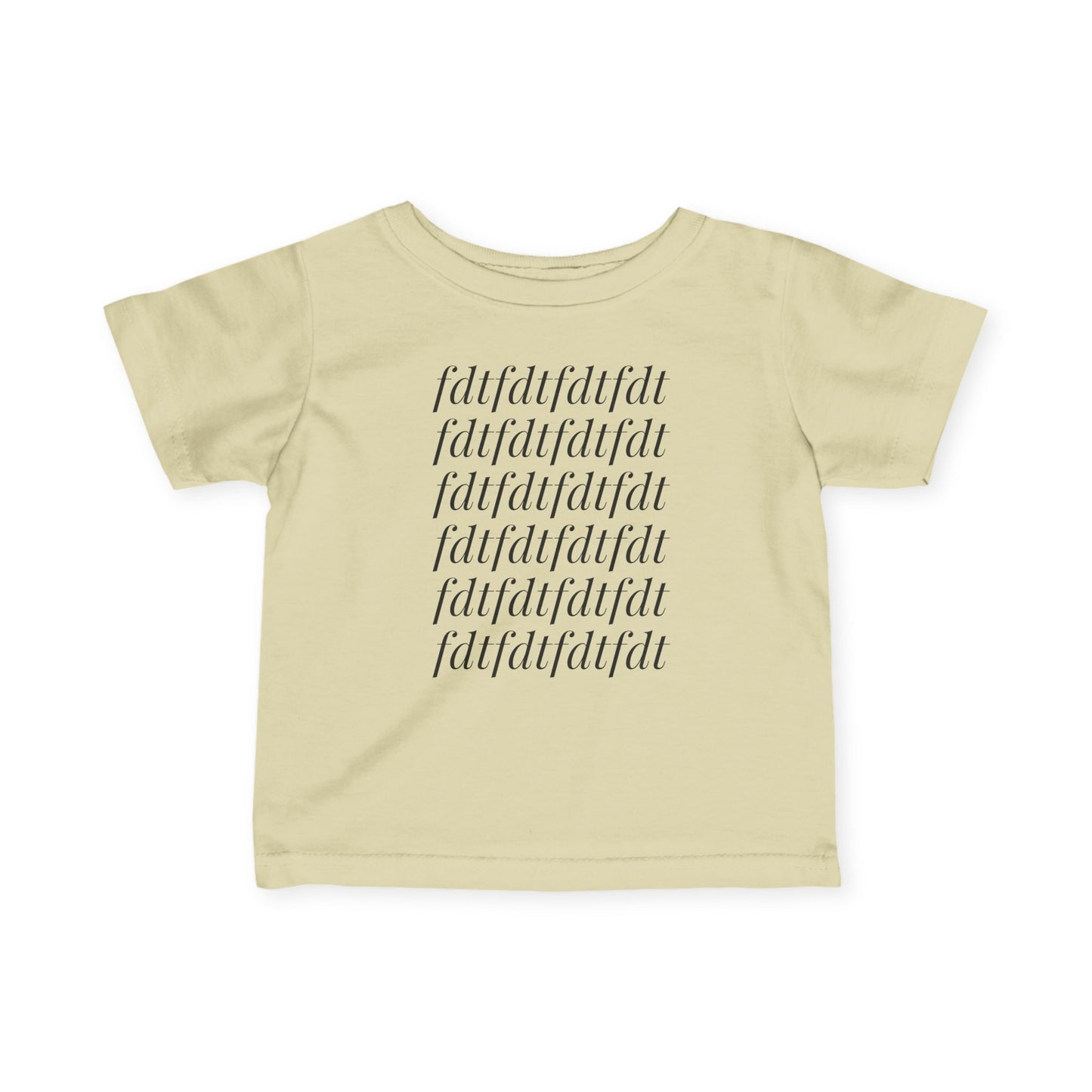 Cute Infant Jersey Tee with 'fdt' Design, Baby Clothes, Toddler Fashion, Funny Baby T-Shirt, Playdate Apparel, Gift for New Parents