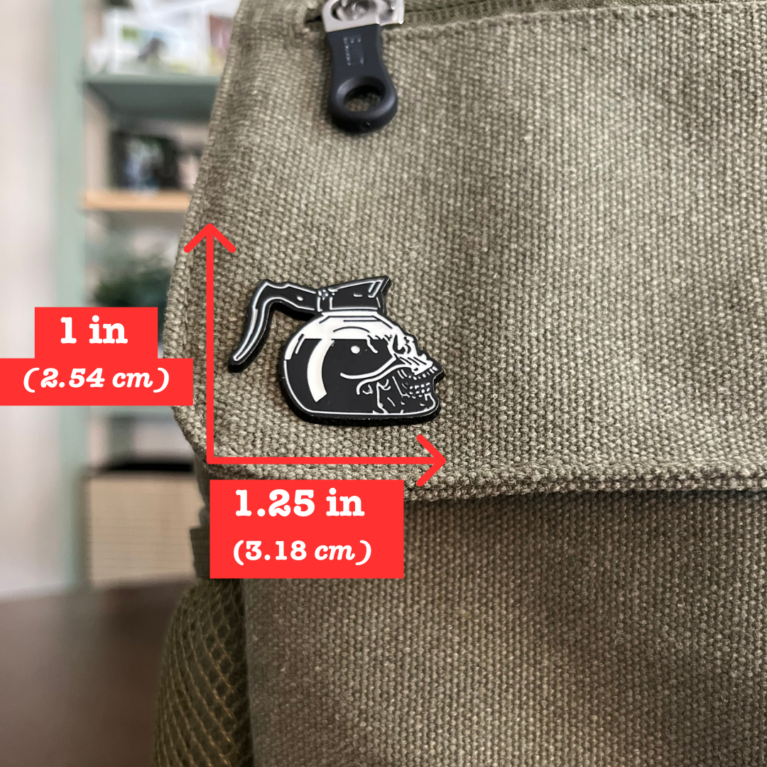 Death Before Decaf Pin