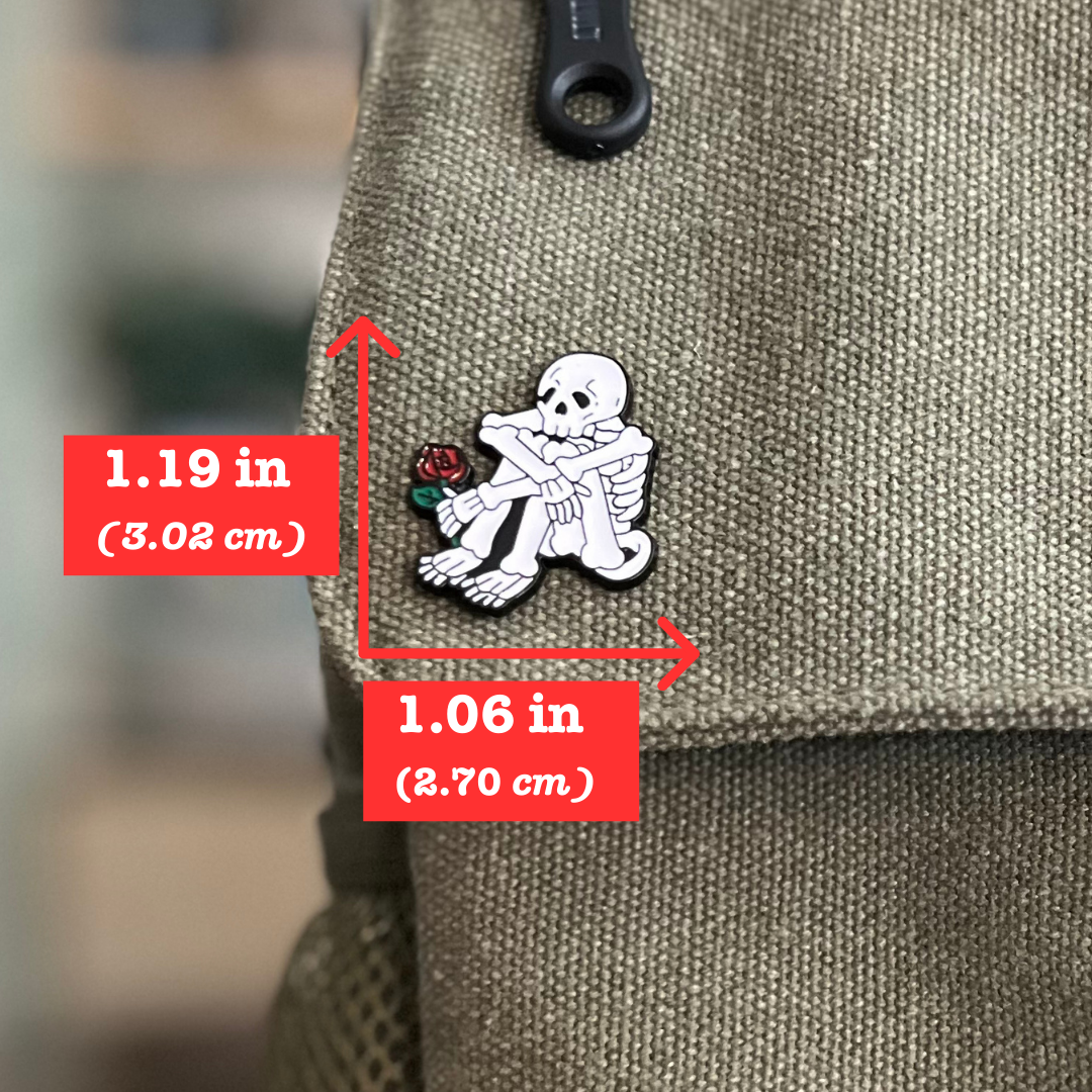Sad Skeleton Pin