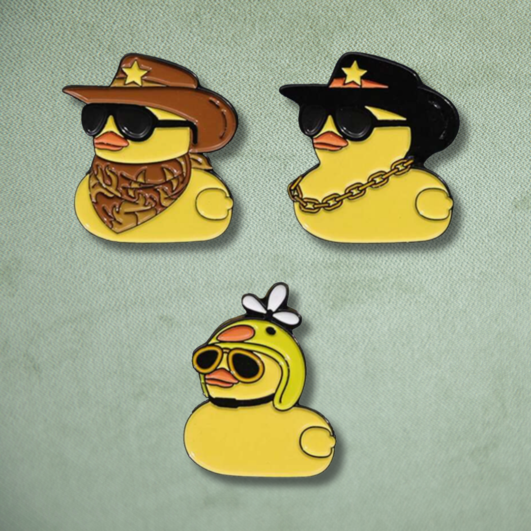 Cowbow Duckies Collection - Brown Cowboy Hat Duckie Pin