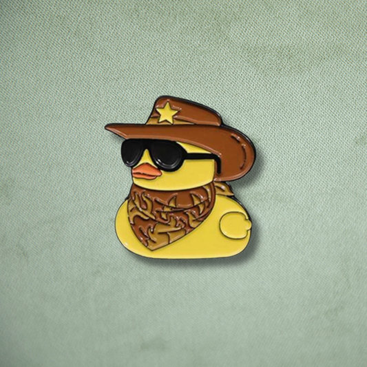 Cowbow Duckies Collection - Brown Cowboy Hat Duckie Pin
