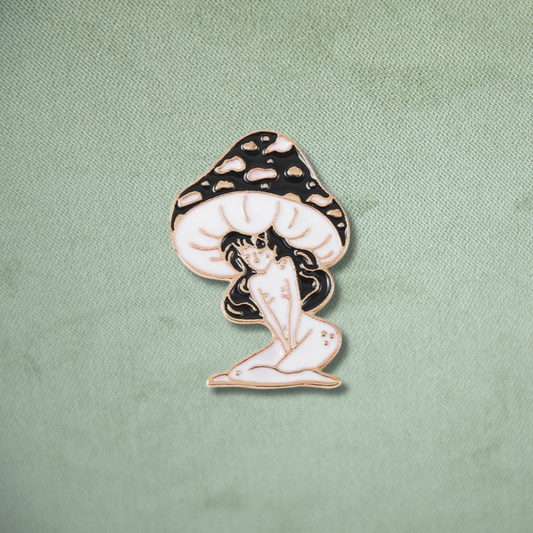 Mushroom Top Girl Collection  - Black Pin