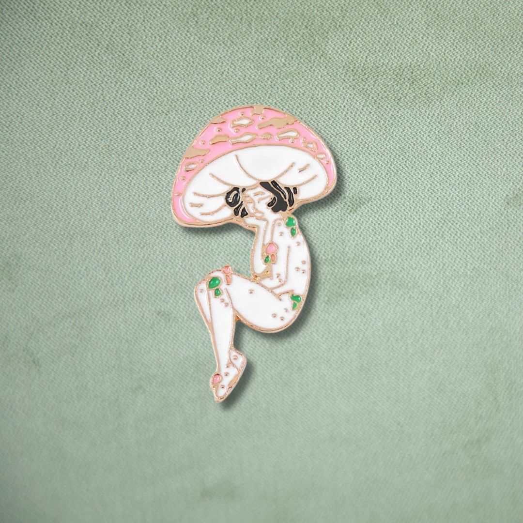 Mushroom Top Girl Collection - Pink Pin