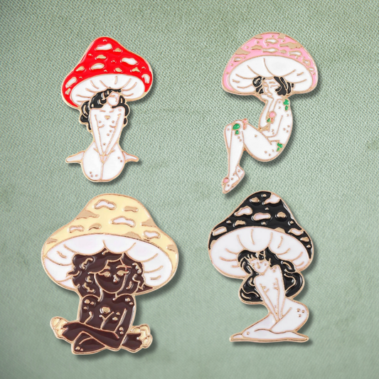 Mushroom Top Girls Collection - 4 Pins