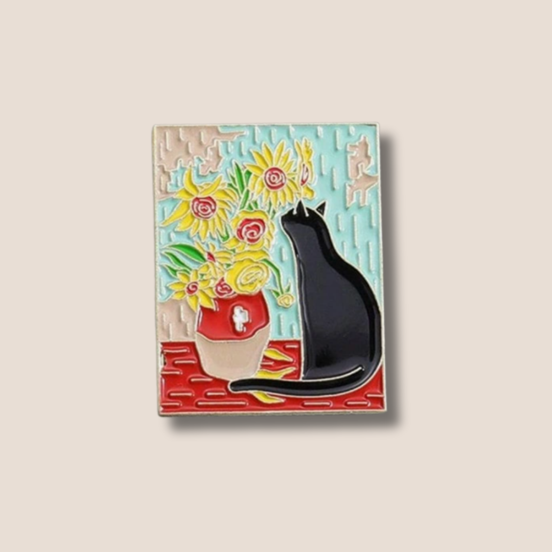 Famous Cats Collection - Sunflowers Pin