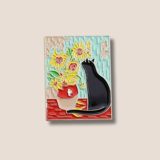 Famous Cats Collection - Sunflowers Pin