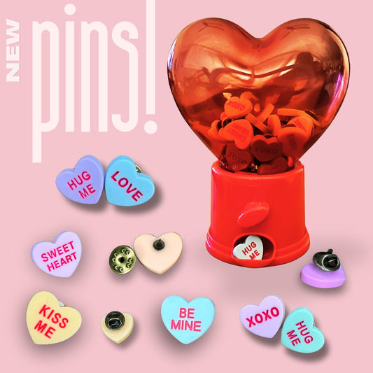 Valentines Day Candy Heart Pin - Random Color/Saying