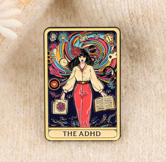 The ADHD - Tarot Card Enamel Pin