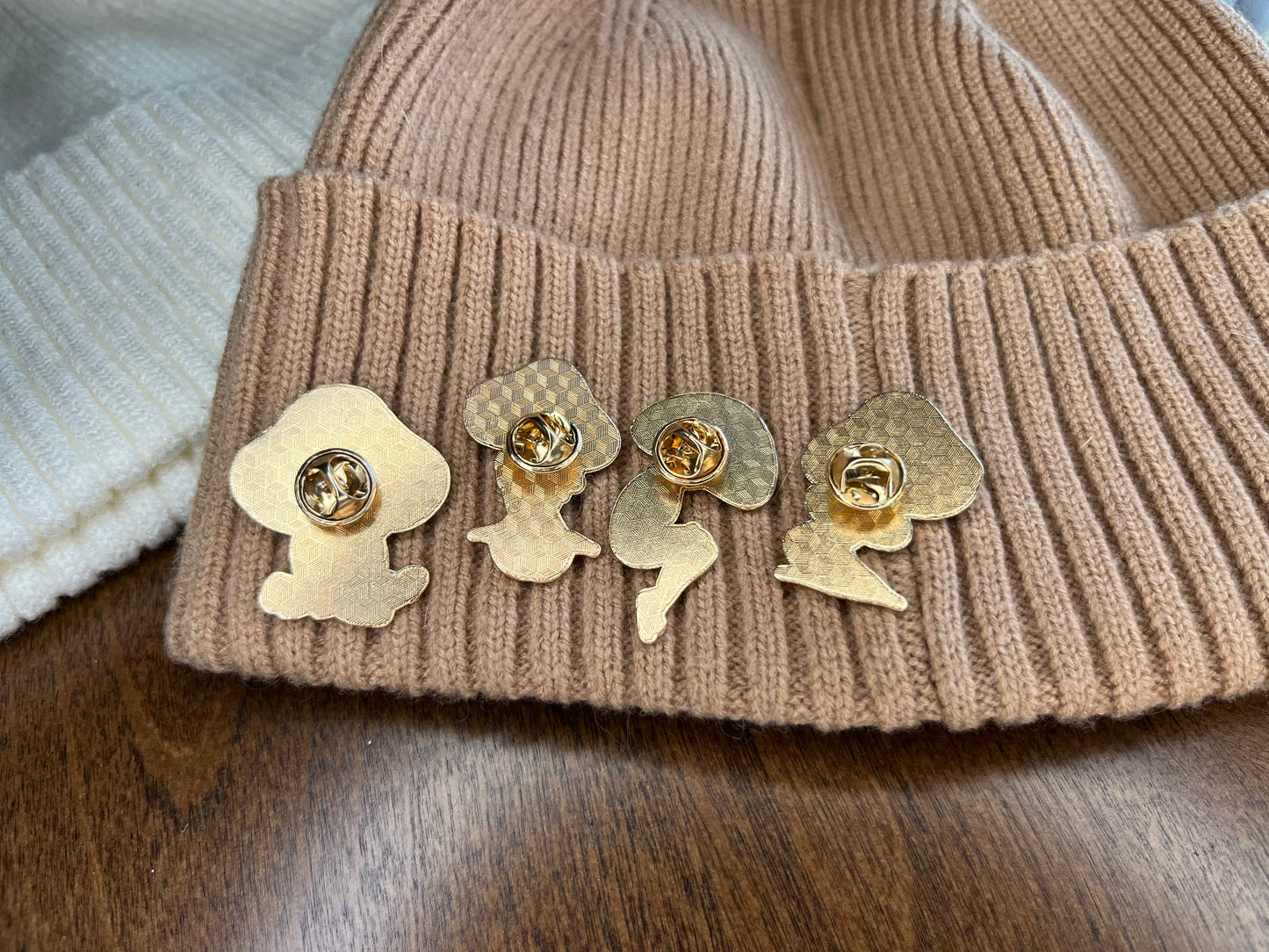 Mushroom Top Girls Collection - 4 Pins